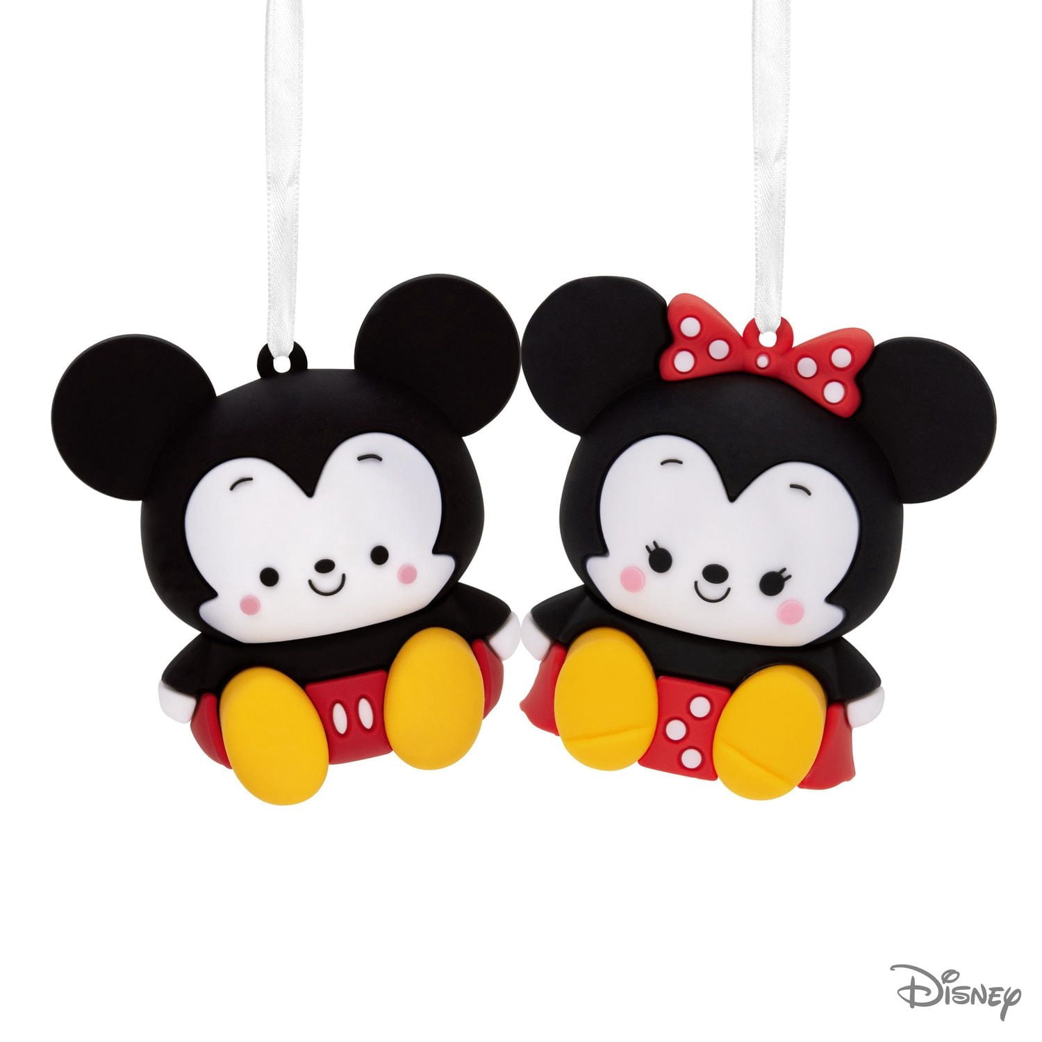Décorations Hallmark de Noël (Mickey et Minnie, peluches magnétiques Better Together), ensemble de 2 peluches