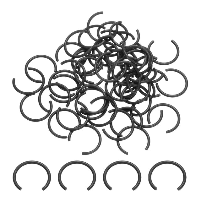 50 Pack16mm Round Wire C-Clips, Internal Retaining Ring Circlip, Black