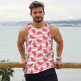 thumbnail image 6 of Fotbe Cute Watermelon Pattern Men's Quick Dry Workout Tank Top Gym Muscle Tee Fitness Bodybuilding Sleeveless T Shirt Breathable Workout Shirt-Large, 6 of 9