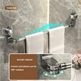 thumbnail image 4 of Retractable Kitchen Towel Rack, Stainless Steel Towel Holder, Wall Mount Towel Bar, 4 of 7
