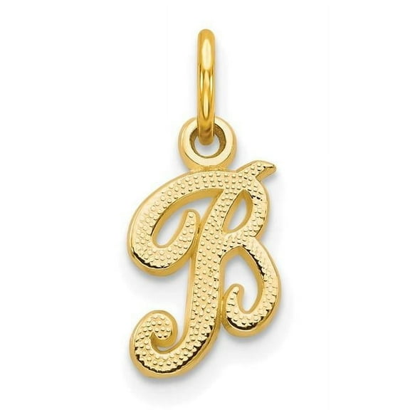 Finest Gold 10K Yellow Gold Initial B Charm