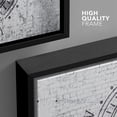 thumbnail image 4 of wall26 Framed Canvas Print Wall Art Compass on Gritty Gray City Brick Wall Abstract Shapes Digital Art Graffiti &amp; Street Art Scenic Cityscape for Living Room, Bedroom, Office - 16"x24", 4 of 5
