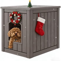 Dog House,Outdoor & Indoor Dog Kennel Furniture, Weatherproof Kennel Furniture for Small to Medium Dogs, Easy to Assemble & Clean,Black