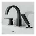 thumbnail image 5 of Vault Series 59 in. x 30 in. Flat Bottom Acrylic Freestanding Soaking Bathtub with Center Drain, Matte Black Faucet, 5 of 9