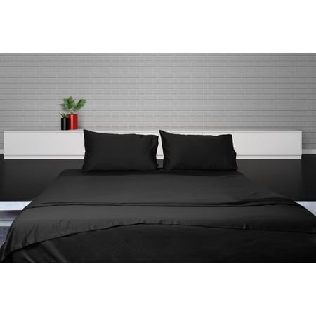 Egyptian Cotton Sheet Set | Sheet Set King Size | 4 Piece Sheet Set | Bed Sheet Set | Wrinkle & Fade Resistant | Black Sheet Set | 600 TC 15 Inch Dp Comfy Bedding Set !!