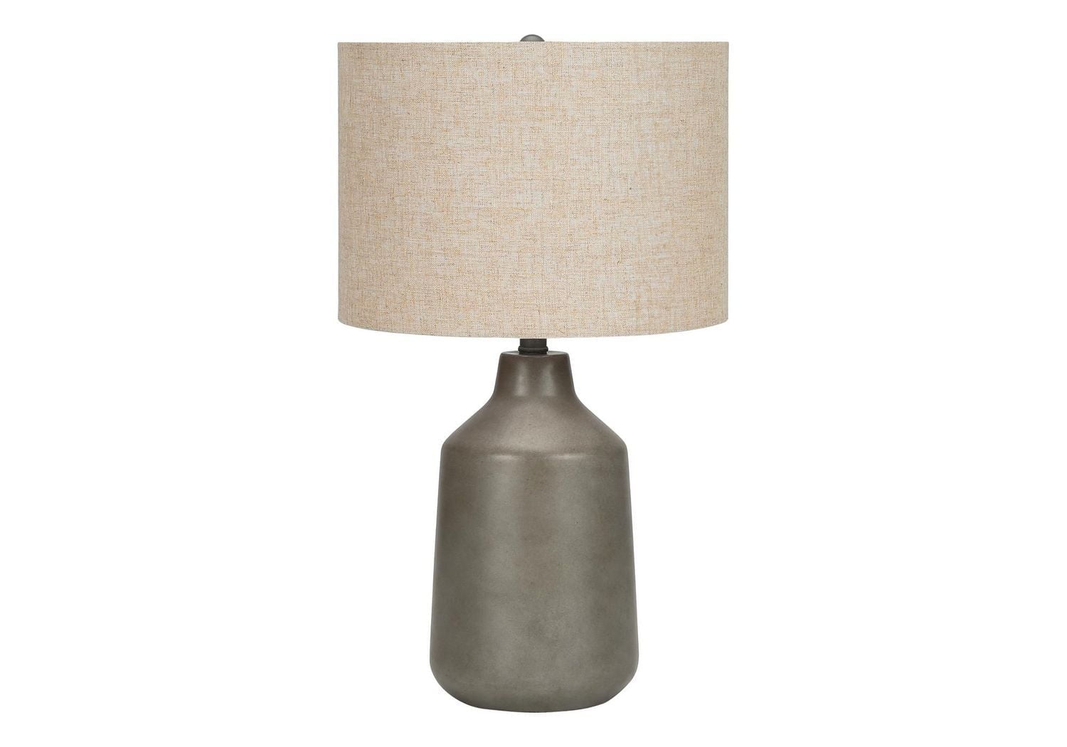 Monarch Specialties Luminaire, 24"h, Lampe De Table, Béton Gris, Tons Beige., Contemporain