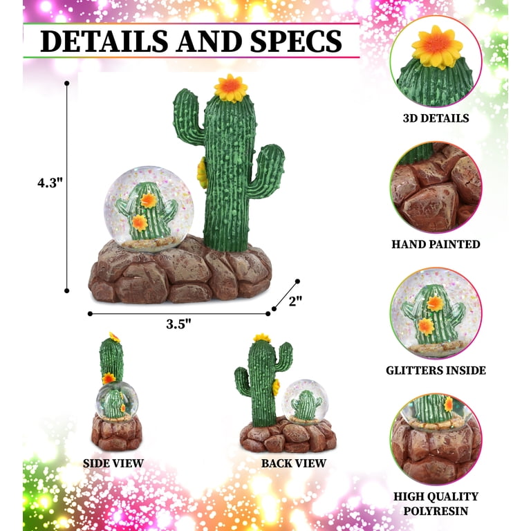 CoTa Global Cactus Snow Globe - Magical Rainbow Water Globe Figurine with  Sparkling Glitter, Collectible Novelty Ornament For Home Decor, Perfect  Gift For Birthdays, Christmas, and Valentine - 45mm - Walmart.com