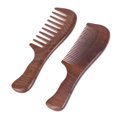 thumbnail image 4 of Peines de pelo hechos a mano 100% naturales de madera de sándalo - peine de madera anti-estático del olor natural de la madera de sándalo, 4 of 5