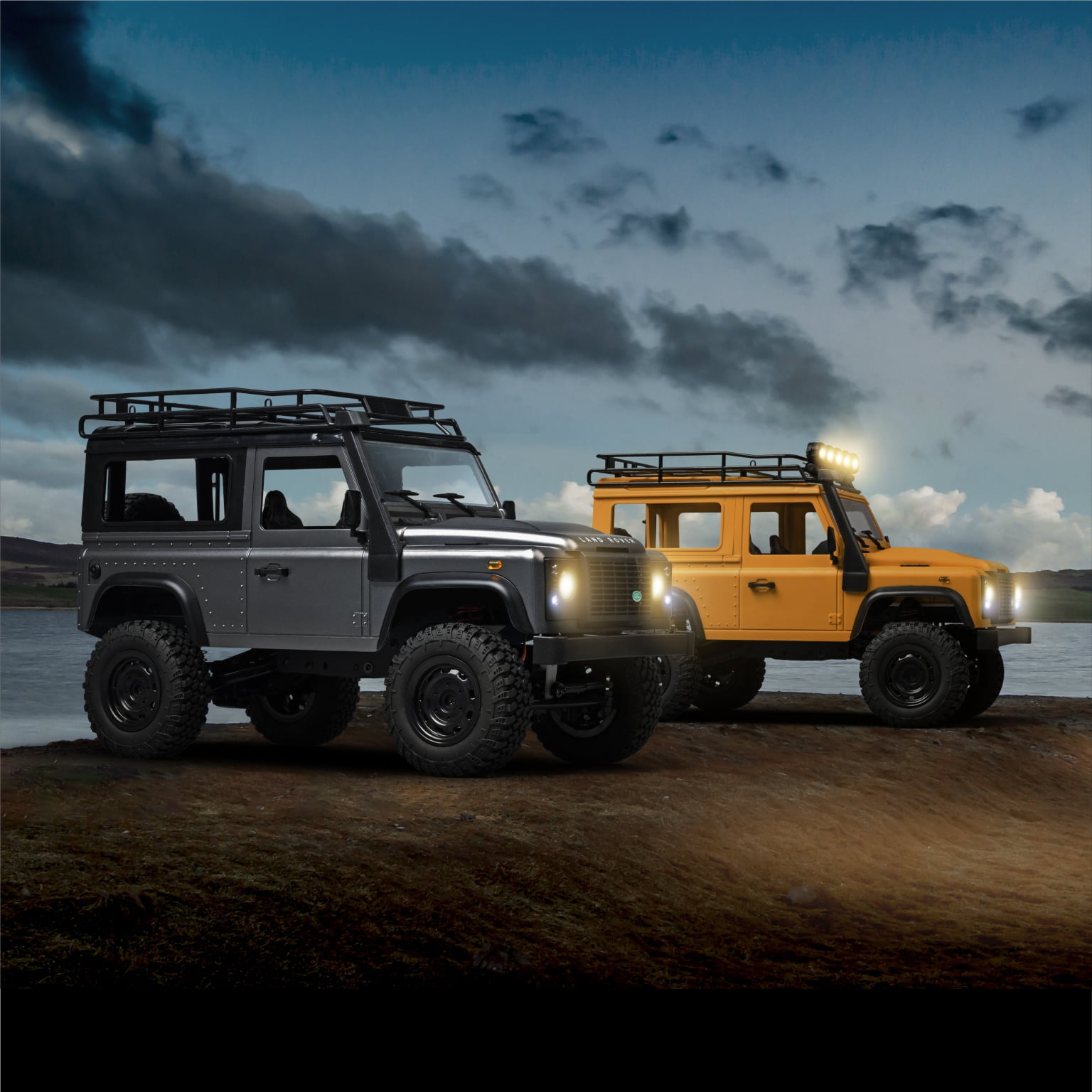 MN-99S RC Car, 1:12 Scale RC Rock Crawler, 4WD Off-Road RC Truck RTR, 2.4G Remote RC Land Rover Vehicle Models for Adults Hobby Gifts (Gray)