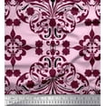 thumbnail image 1 of Soimoi Japan Crepe Satin Fabric Moroccan Damask Printed Craft Fabric by The Yard 42 Inch Wide, 1 of 3