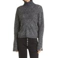 thumbnail image 1 of Line Tina Stitch Turtleneck Sweater In Charcoal Size S $180, 1 of 1