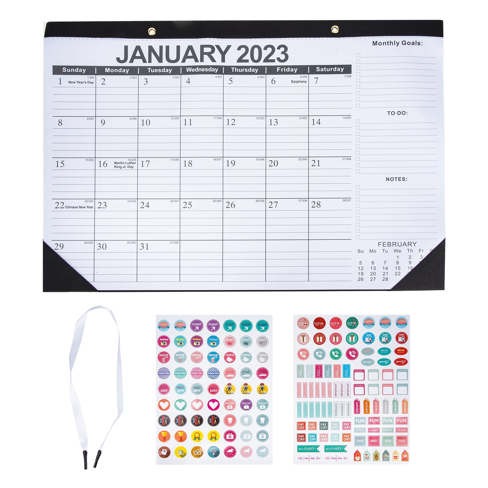 Calendar Wall 2023 Desk Planner Monthly Book Hanging Large Calendar