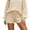 Beige, variant on Women's Micro Shorts Knit Low Rise Booty Mini Shorts Elastic Waist Solid Color Stretchy Homewear Beige L