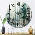 thumbnail image 3 of Designart "Tree Redwood Geometric Silence II" Abstract Oversized Wall Clock, 3 of 5