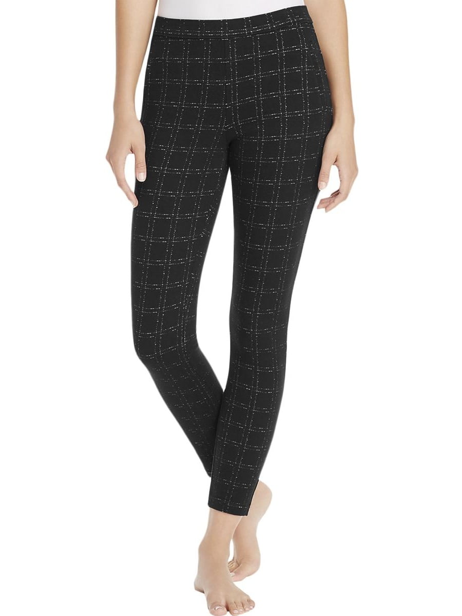 Hue Hue Womens Checkered Stretch Ankle Pants
