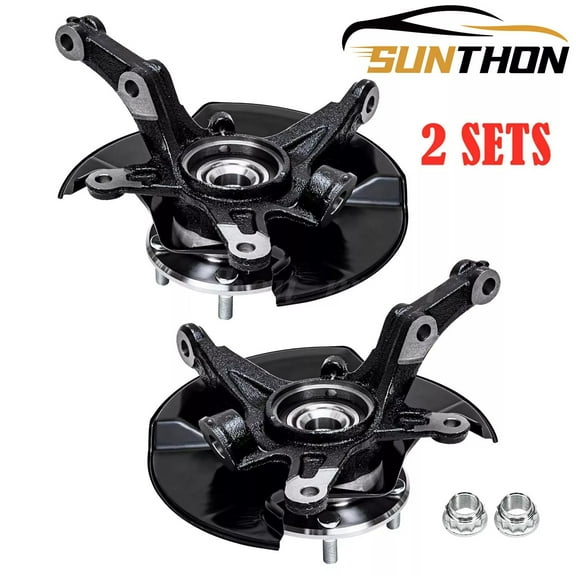 Sunthon 2PK Front Steering Knuckle and Wheel Hub Bearing Assembly for 2006-2011 Honda Civic