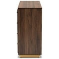 thumbnail image 5 of Baxton Studio Cormac Modern and Contemporary Walnut Brown Finished Wood and Gold Metal 8-Drawer Dresser, 5 of 7