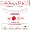 thumbnail image 6 of Cherry on Top Baby Shower Yard Banner Cherry Pennant Banner She's the Cherry on Top Party Decorations Red Pink Latex Balloons for Women Baby Shower Bachelorette 1st Birthday Engagement Party Supplies, 6 of 7