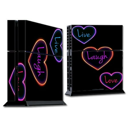 Skins Decals For Ps4 Playstation 4 Console Neon Hearts Livelovelife - 