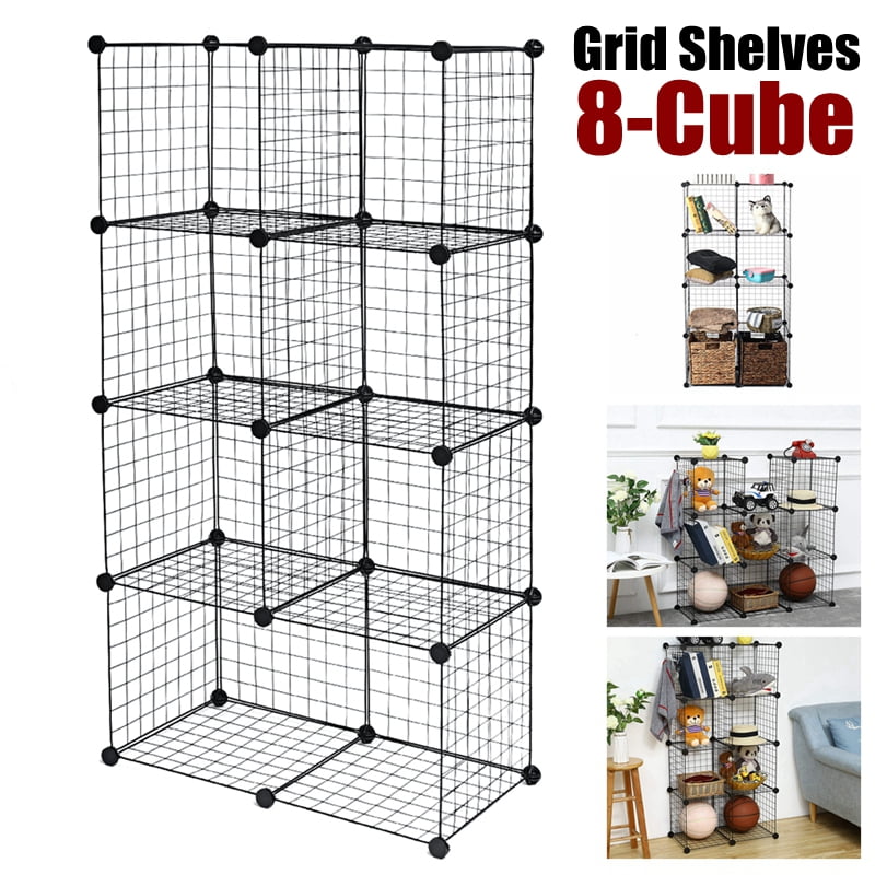 AUGIENB Metal Wire Cube Storage, 4/6/8/12Cube Shelves Organizer