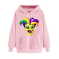 thumbnail image 3 of VBTAPA Mardi Gras Sweatshirt for Women Carnival Themed Graphic Hoodies Drawstring Long Sleeve Hooded Pullover 2025 Celebration Parade Party Hoodie Pink M, 3 of 6
