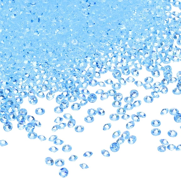 10000Pcs Wedding Table Scatter Confetti Fake Crystals Acrylic Diamonds Rhinestones for Crafts(Light Blue, 3mm)
