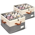 thumbnail image 1 of Organizador de zapatos JHHBHV para armario ajustable de 8 a 16 pares, color beige, 1 of 6