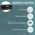 thumbnail image 4 of JEZERO Stackable, Storage Tote/Crate, Black, 20" x 12" x 8.3”, 4 of 6