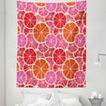 thumbnail image 1 of Fruits Tapestry, Funky Grapefruit Vintage Citrus in Vibrant Circular Illustration, Fabric Wall Hanging Decor for Bedroom Living Room Dorm, 5 Sizes, Fuchsia Scarlet, by Ambesonne, 1 of 1
