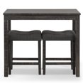 thumbnail image 3 of Cterwk Wood Counter Height Dining Table with 2 Pack Stools, Gray, 3 of 6
