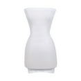 thumbnail image 4 of POTETI Casual Dresses for Women White Party Dress for Women Solid Color Elastic Buttocks Wrapped Chest Ultra Short Skirt Strapless Dress Sleeveless Crew Neck Dress Cotton Sundress, 4 of 4
