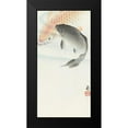 thumbnail image 2 of Koson, Ohara 9x14 Black Modern Framed Museum Art Print Titled - Two carp, 2 of 5