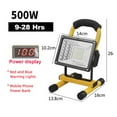 thumbnail image 2 of Projecteur LED Rechargeable 500W Extérieur Camping Rue Maison Portable, Grand Application, 2 of 7