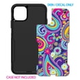 thumbnail image 2 of DistinctInk Custom SKIN / DECAL compatible with OtterBox Commuter for iPhone 11 Pro (5.8" Screen) - Hot Blue Yellow Pink Paisley, 2 of 5