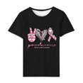 thumbnail image 4 of Fiudx Camisas para Mujer Camiseta de Manga Corta Holgada con Cuello Redondo y Estampado Informal a La Moda para Mujer, 4 of 4