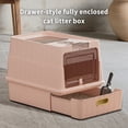 thumbnail image 5 of Double-Door Enclosed Litter House with Top Exit & Removable Pan for Mess-Free Enclosed Cats Litter Box with Bag, 5 of 5