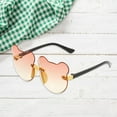 thumbnail image 3 of kusrkot Cartoon Cat Ear Shaped Rimless Sunglasses Beach Outdoor Travel Party Decoration Yellow, 3 of 9
