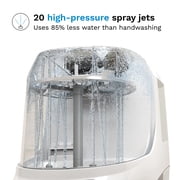 غسالة زجاجات الأطفال Baby Brezza Pro - تنظيف أفضل أثبت فعاليته سريريًا - غسالة ومعقم + مجفف في جهاز واحد للأشياء الأساسية مثل الزجاجات + أجزاء المضخة – تحل الماكينة محل الفرش + الرفوف