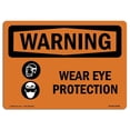 thumbnail image 1 of SignMission OS-WS-A-1218-L-12908 Panneau d'Avertissement OSHA 12 x 18 Po - Porter une Protection Oculaire, 1 of 1