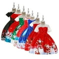 thumbnail image 1 of Filles Tout-Petits Noël Performance Robes 3-10Y Enfants Santa Claus Princesse Robes de Soirée Robe de Soirée Occasion Spéciale, 1 of 8