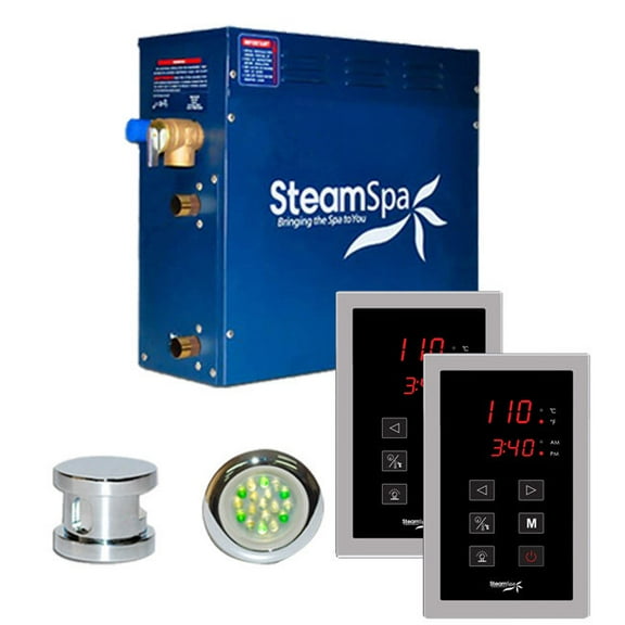 SteamSpa  Royal 9kw Touch Pad Steam Generator Package in Chrome