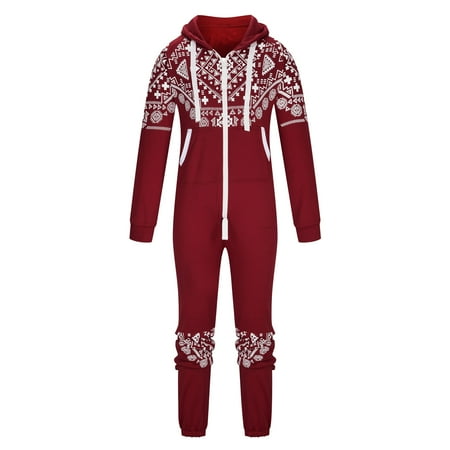 

Aueoeo Men Casual Fashion Ethnic Print One-piece With Pocket Zipper And Long Sleeve Clearance Hot Sale
