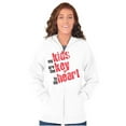 thumbnail image 4 of My Kids Are the Keys to My Heart Zip Hoodie Sweatshirt Women Brisco Brands X, 4 of 6