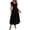 A-Black972, variant on Cap Sleeve Seamed Midi Dress for Women Square-Neck Wedding Guest Daily Flared Mid-Length Sundress