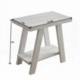 thumbnail image 2 of Black Finished Athens Wood Shelf Side Table with 1.77" Thick Table Top, 2 of 6
