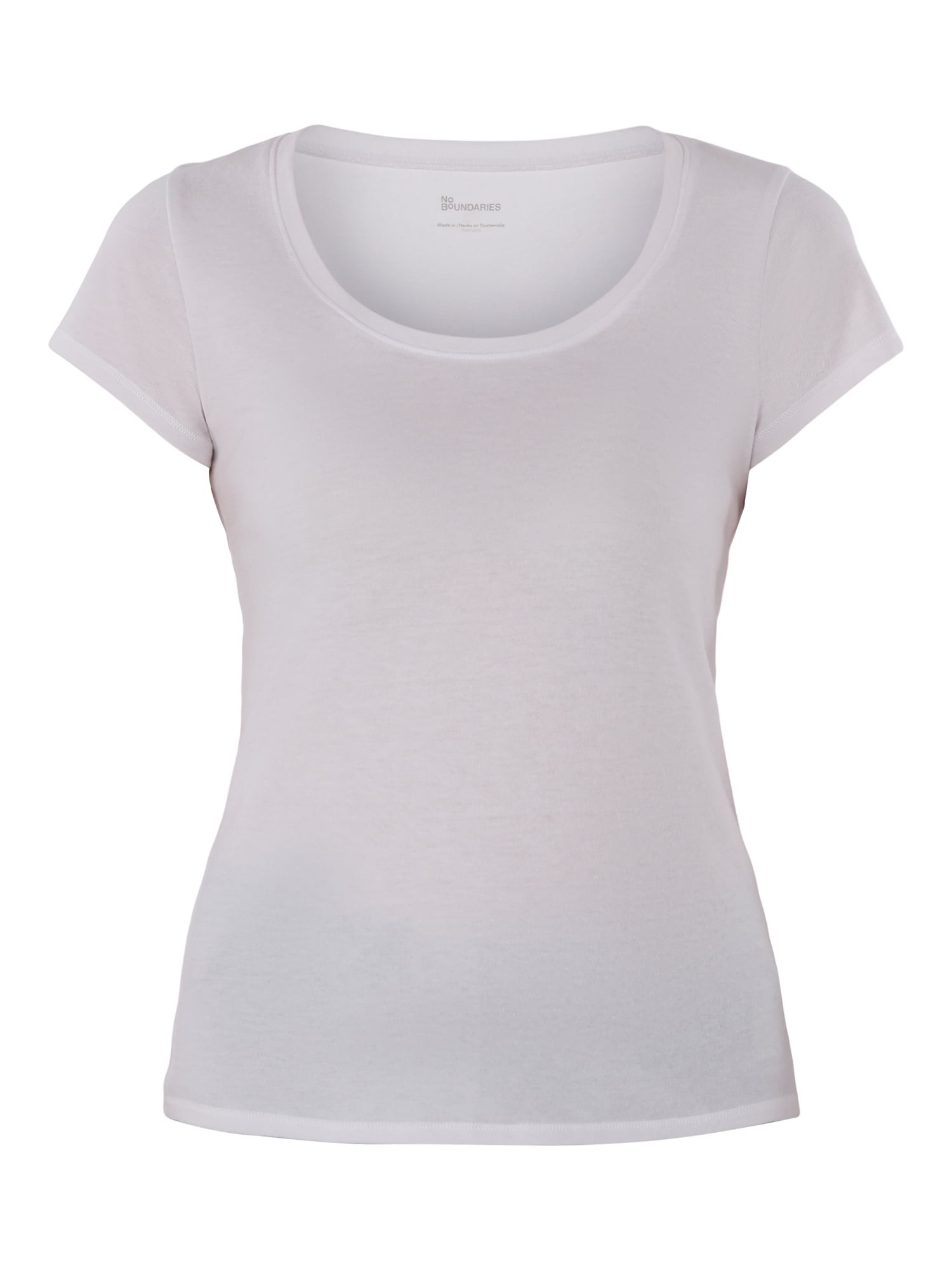 No Boundaries Short Sleeve Scoop Neck Tee, Women's XXS-XXXL
