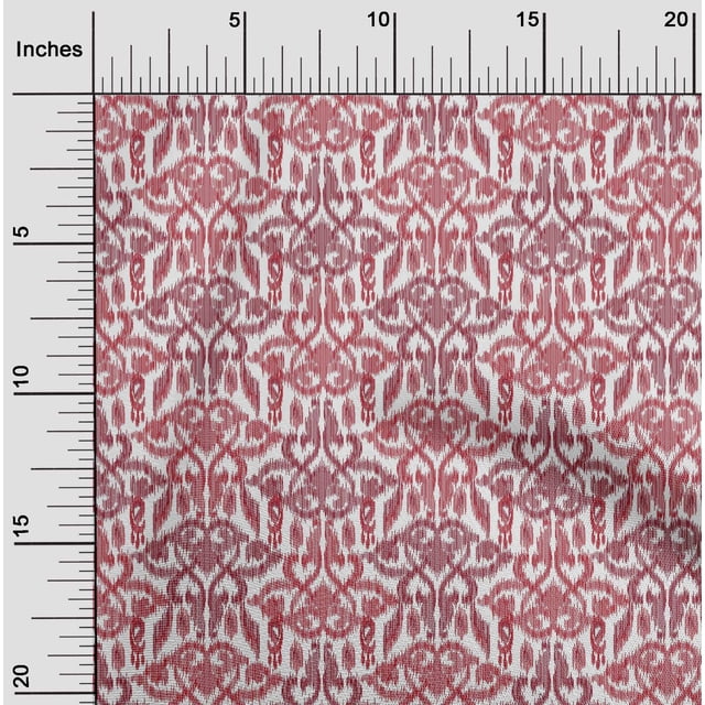 oneOone Georgette Viscose Fabric Swirl & Paisley Ikat Decor Fabric Printed BTY 42 Inch Wide