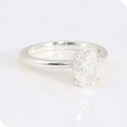 thumbnail image 3 of solitaire jewels 2.5CT Oval Moissanite Solitaire Engagement Ring For Women, 14K White Gold, 3 of 6