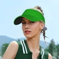 thumbnail image 6 of Daiia Green Pattern Sport Sun Visor Hats Visor Cap Adjustable Empty Top Baseball Cap Cotton Ball Caps for Women and Men, 6 of 8