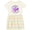 Natural with Stripes, variant on Inktastic Daddy's Fishing Buddy with Cute Purple Fish Girls Toddler Dress